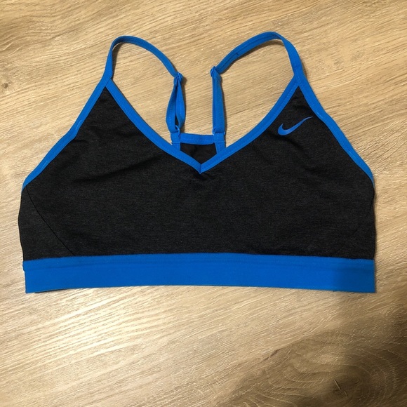 Nike Other - NIKE Sports Bra Gray Blue Adjustable Straps MEDIUM